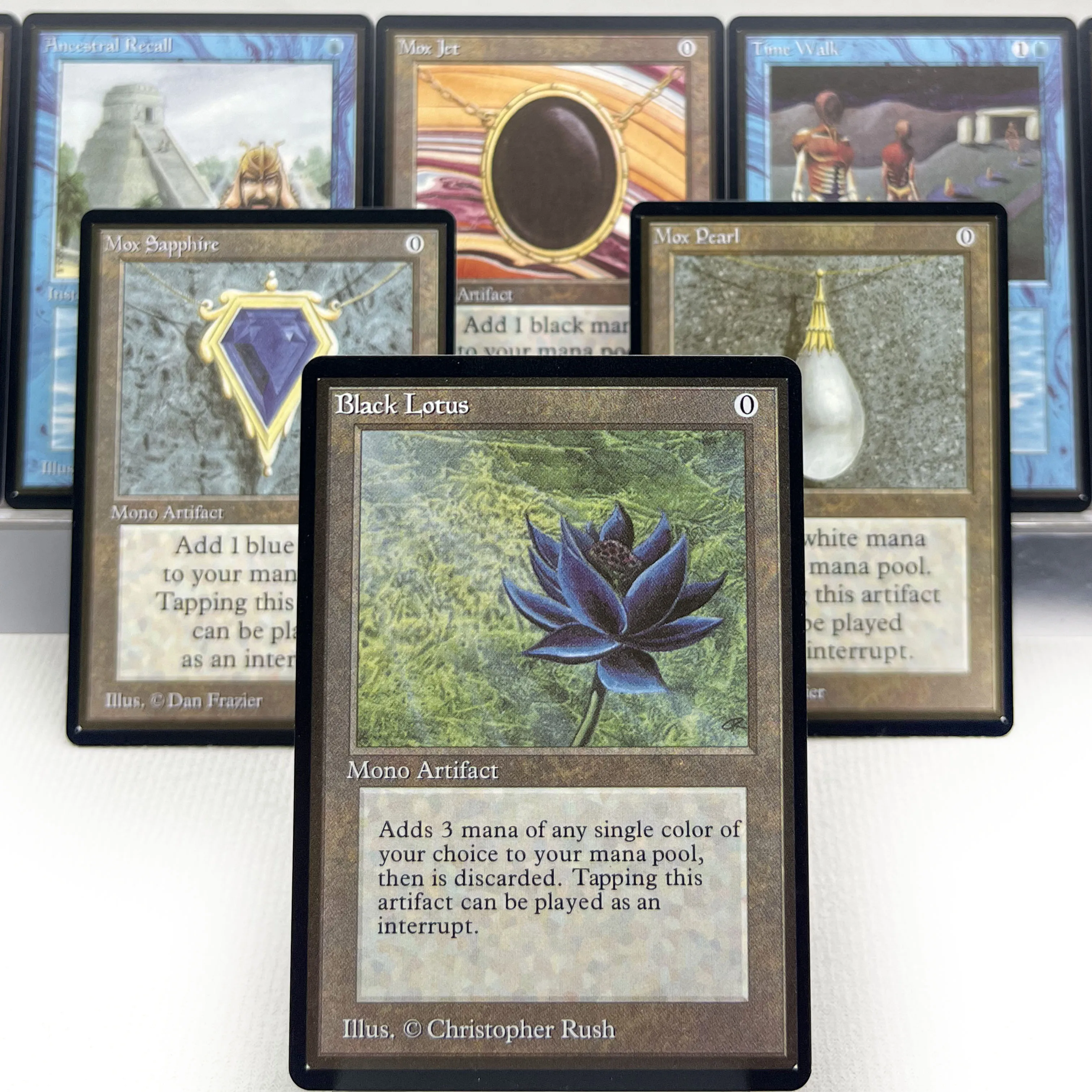بيتا غير محدود المنقحة ARN ATQ MIX2-I01 Tcg الوكيل بطاقات سحرية power9 أرض مزدوجة أسود لوتس موكس لؤلؤة جزيرة بركانية جمع