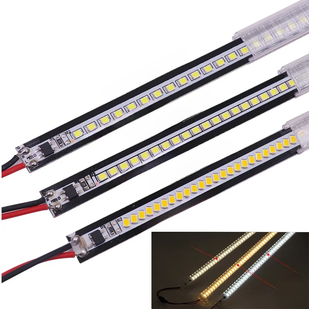 Barre Lumineuse LED SMD 220, Haute Luminosité, 72 Gible/m, Rigide, 30cm, 40cm, 50cm, Lampe pour Sous-Meuble, Éclairage de Cuisine, 2835 V