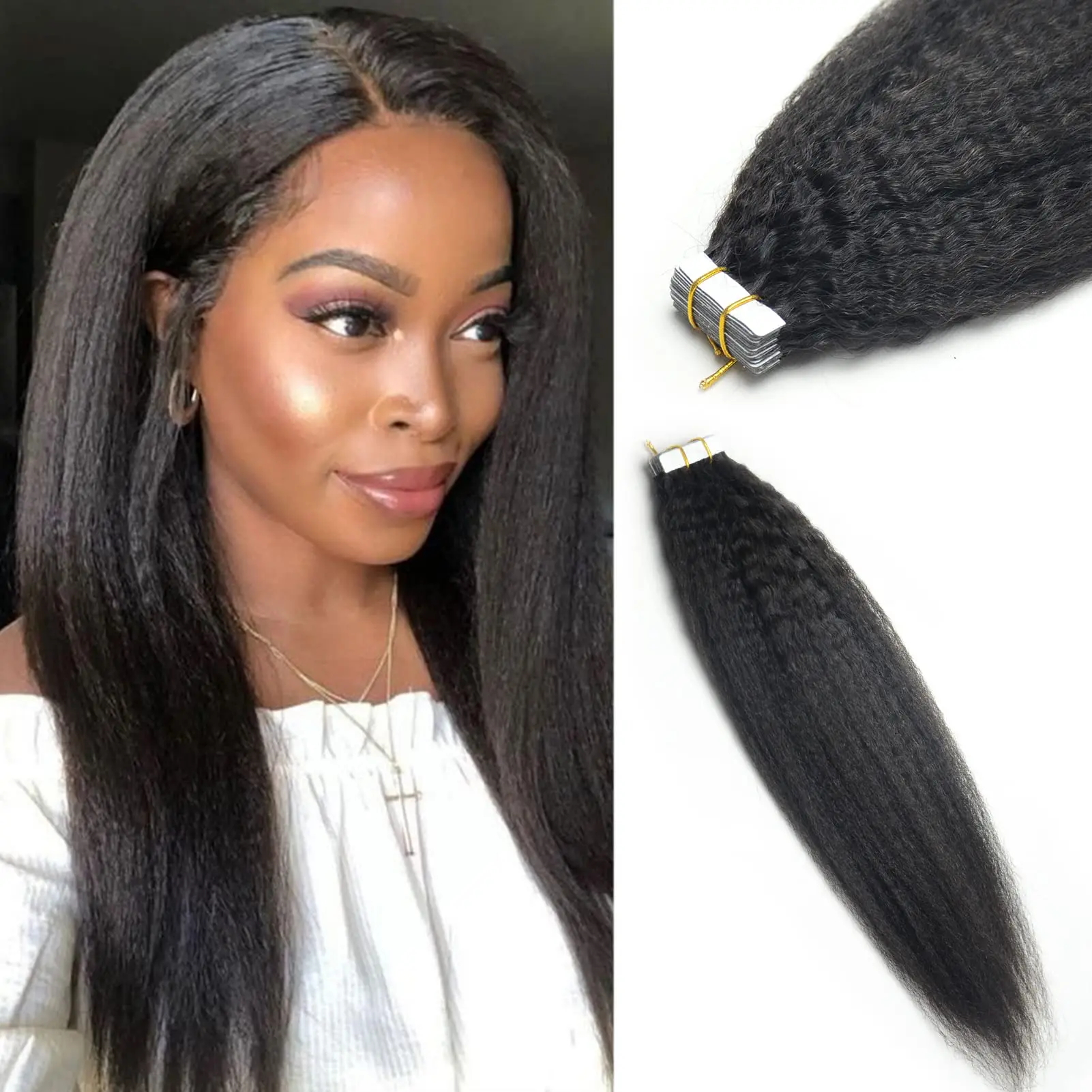 extension-in-capelli-umani-con-applicazione-a-nastro-modello-«kinky-straight»-con-base-in-tessuto-che-si-fonde-perfettamente-con-la-pelle-realizzate-con-capelli-umani-naturali-applicazione-a-nastro-invisibile-ideali-per-un-risultato-ottimale