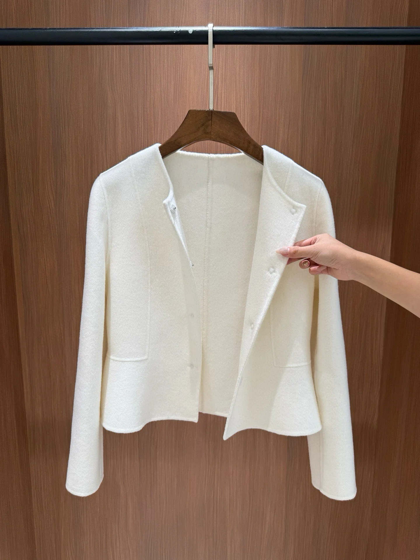 سترة كشمير أنيقة فاخرة بلون سادة #4