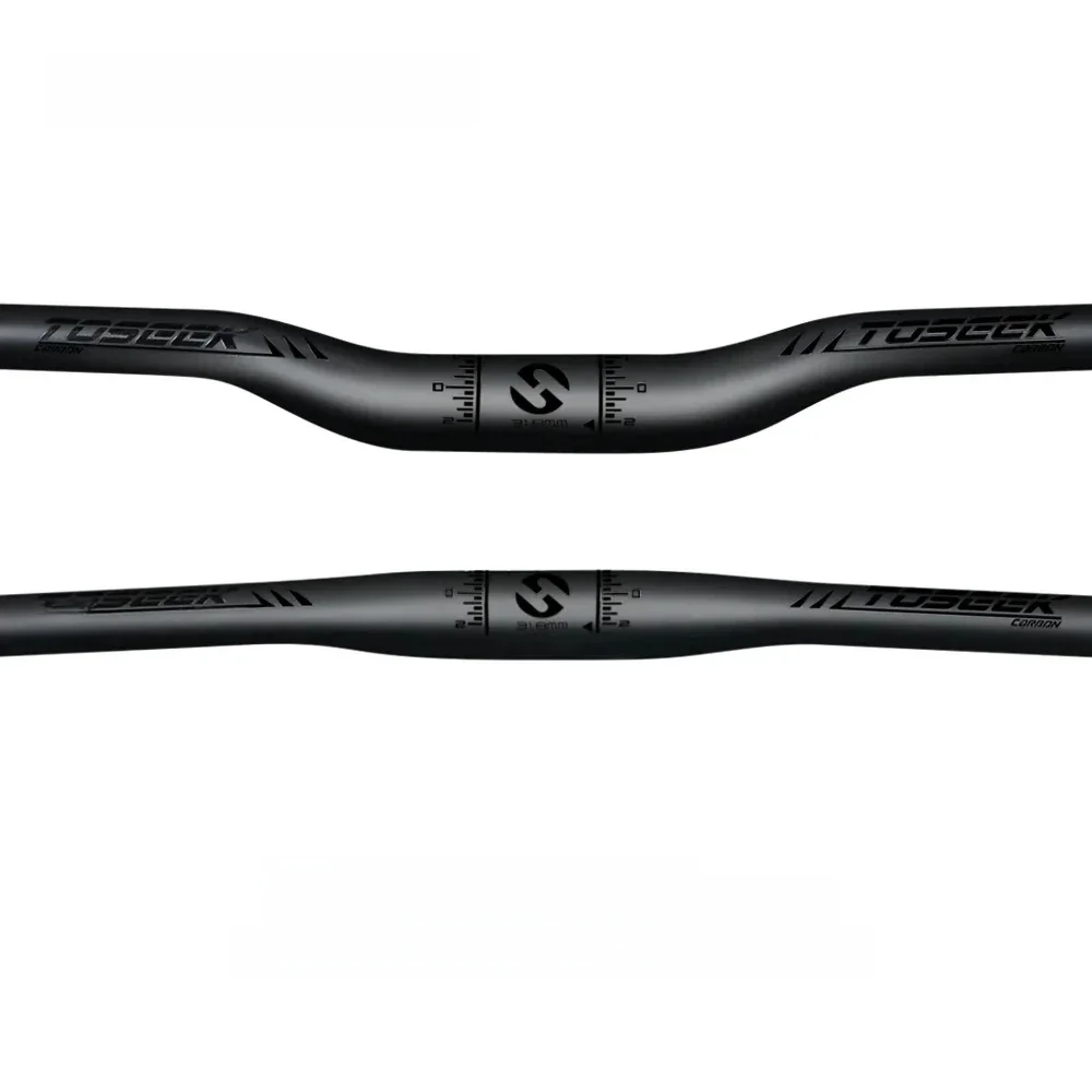 AliExpress TOSEEK TM11 Black Matte Carbon Fiber Handlebar MTB Bike Handlebars Mountain Bicycle Handle Bar 31.8mm Rise or Flat Bar 580-760mm