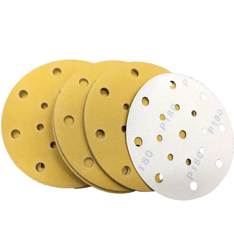 80-600 Grit Hook and Loop amplas Disc 150MM basah & kering amplas 17 lubang