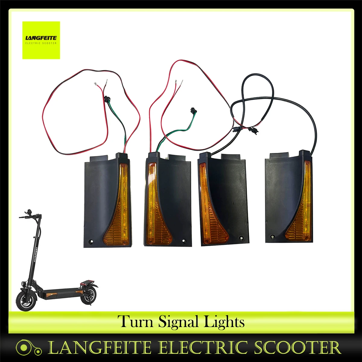 Langfeite L6 LED Pedal Turn Signal Lights Accessories Scooter Electric FOR 48V Patinete Trottinettes Electriques Spare Parts