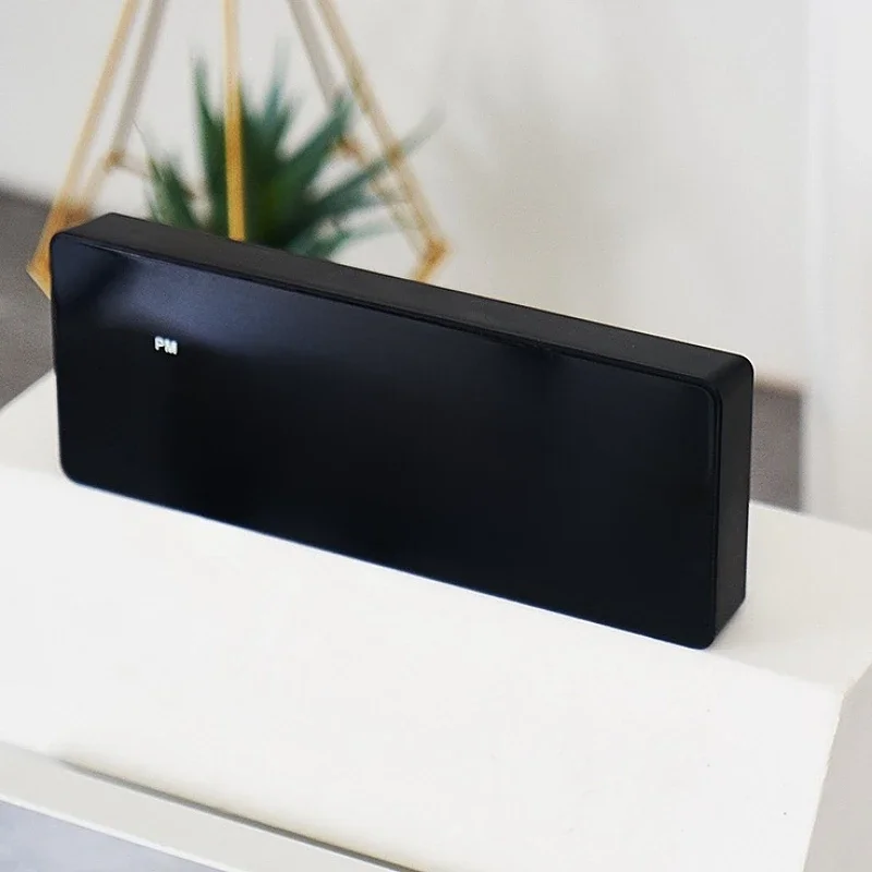 Réveil numérique à commande vocale, affichage de la température et de la Date, horloge de Table Snooze, 3 alarmes, miroir 12/24H, horloge LED avec câble USB