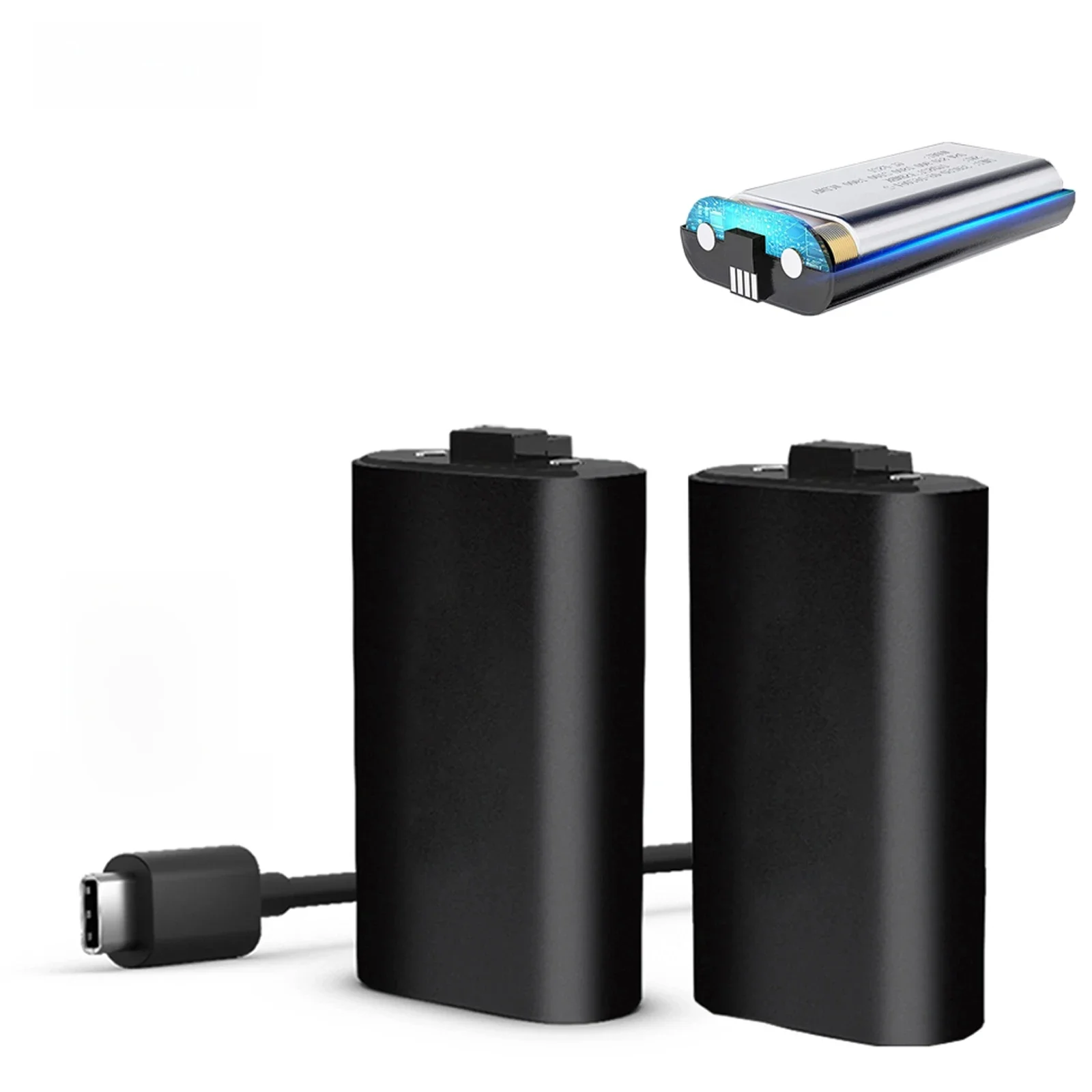 Akumulator 1400 mAh do Xbox Series X/S Xbox z kablem USB C do ładowania Akumulator do kontrolera Xbox One do Xbox One/S/X/Elite — 2