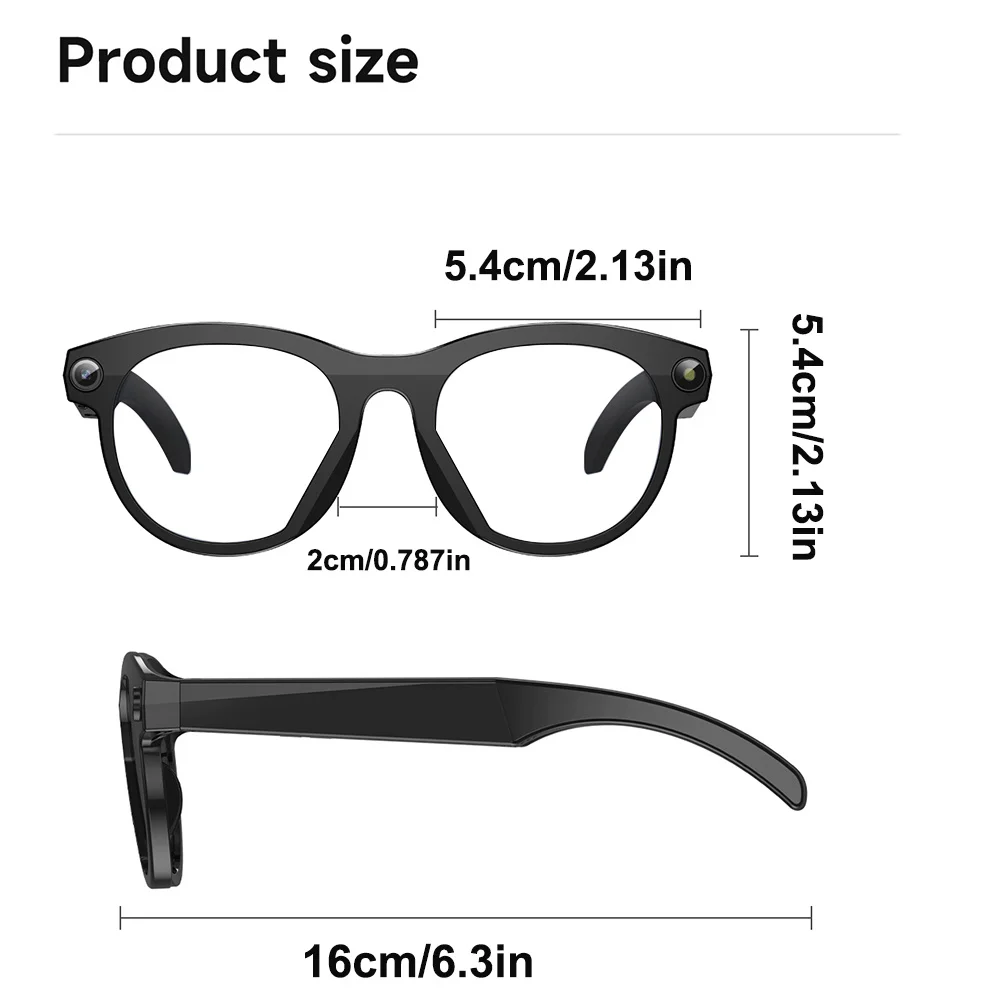 800W AI Smart Glasses 8K Professional HD Video Record Camera ChatGPT Bluetooth Call Language Translation Music Sunglasses Men
