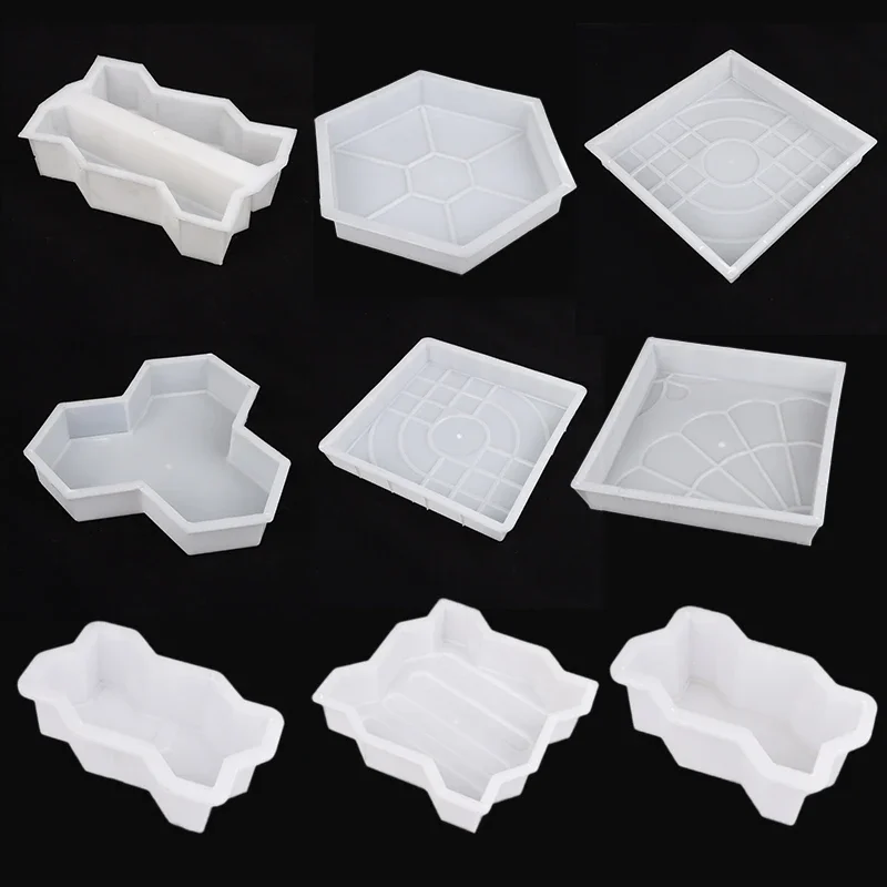 Bricolage chemin fabricant en plastique brique moule pavage chaussée passerelle moules chemin fabricant milieu de trou forme jardin chemin béton