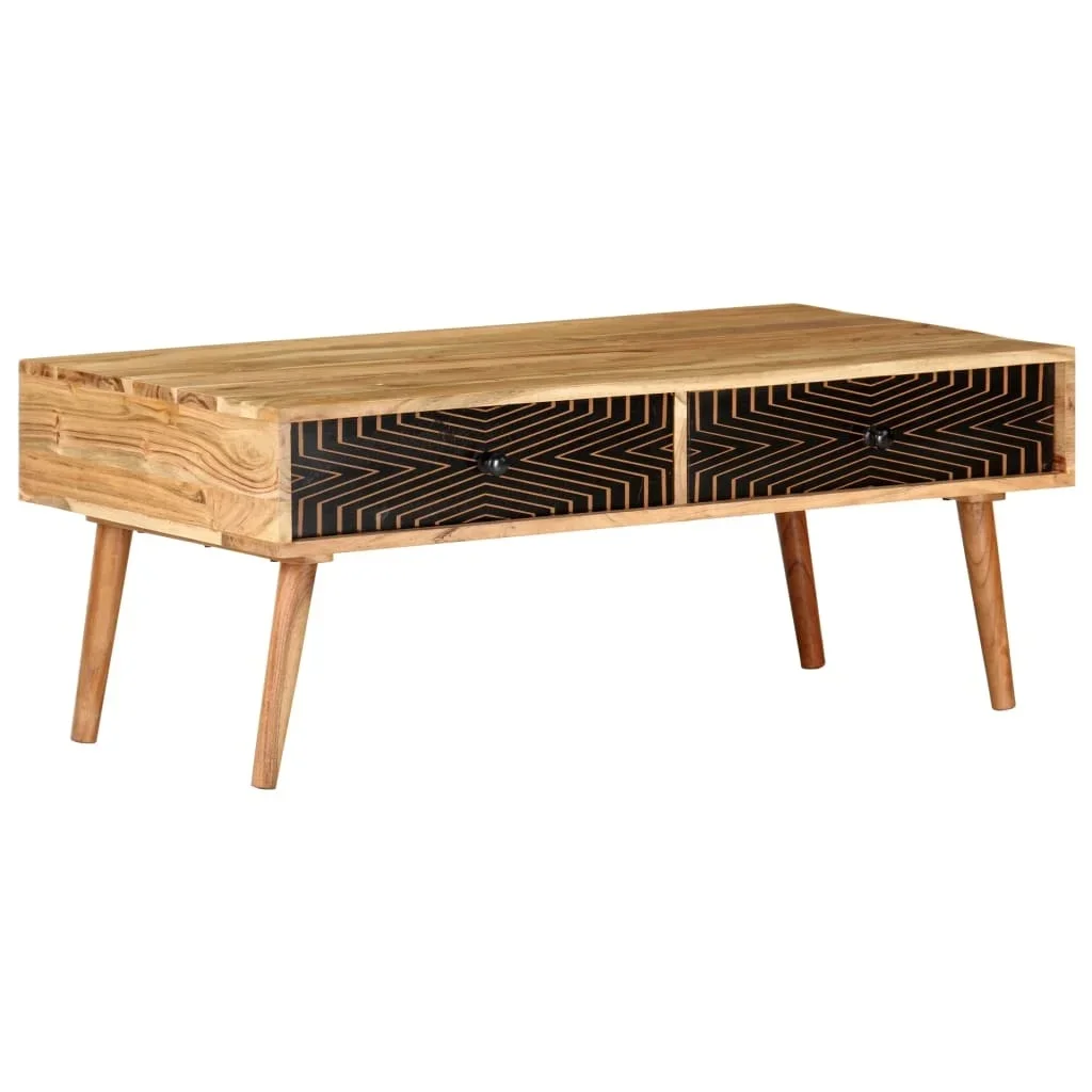 Low Table 100x50x39 cm solid acacia wood