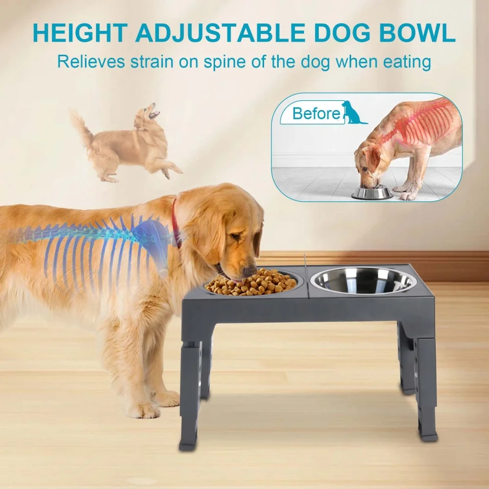Gamelles réglables pour chien moyen