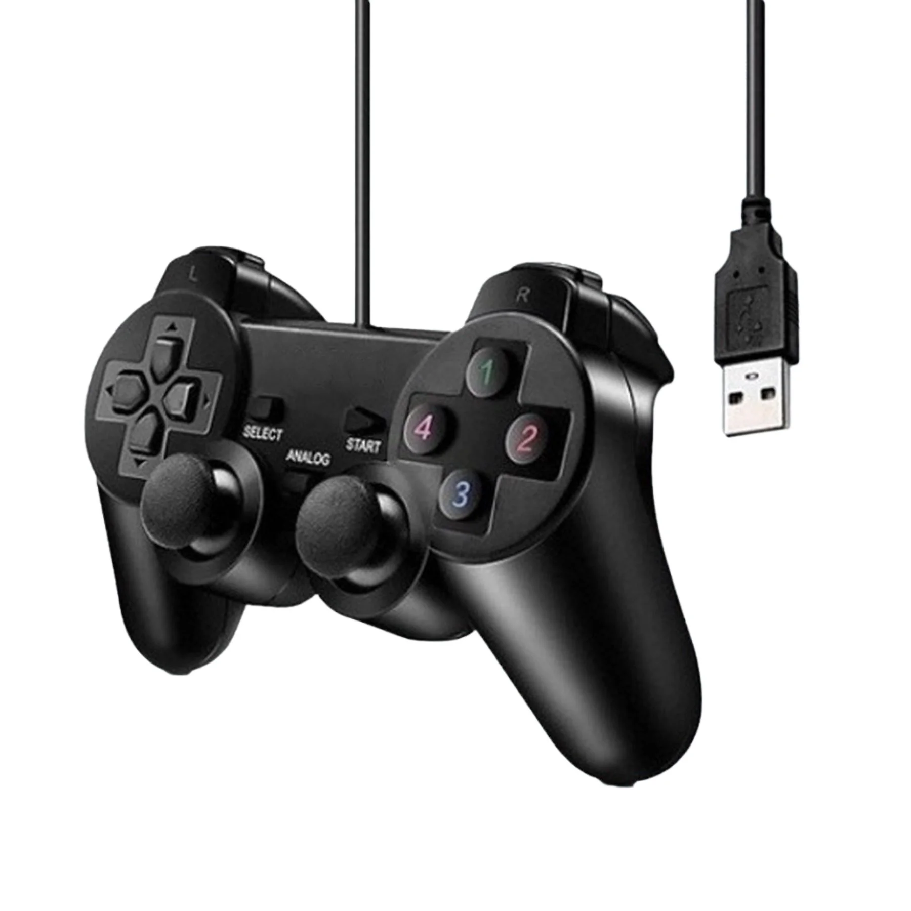 Controle joystick gamer jogos console e computador entrada usb