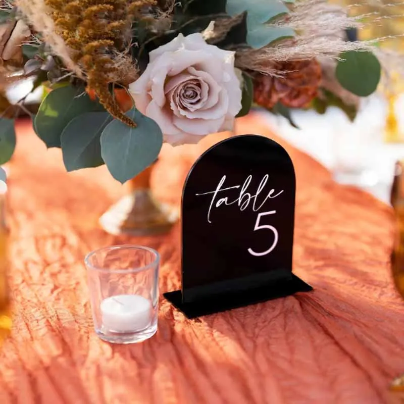 Arched Shape Table Numbers  Wedding Table Numbers with Stands Party Table Numbers  Wedding Reception Decoration