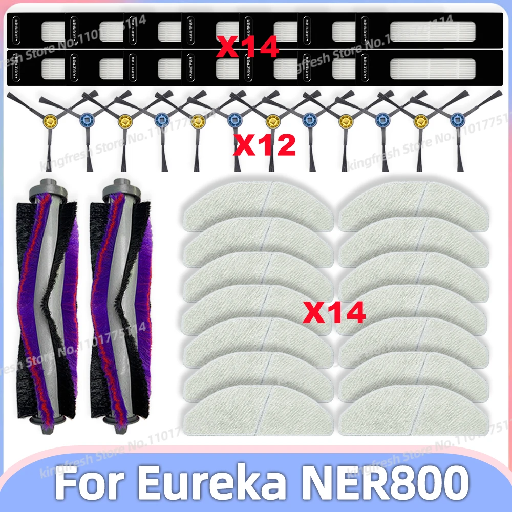 Compatible For Eureka NER800 Robot Vacuum Replacement Parts Main Roller Side Brush Hepa Filter Mop Cloth Accessories