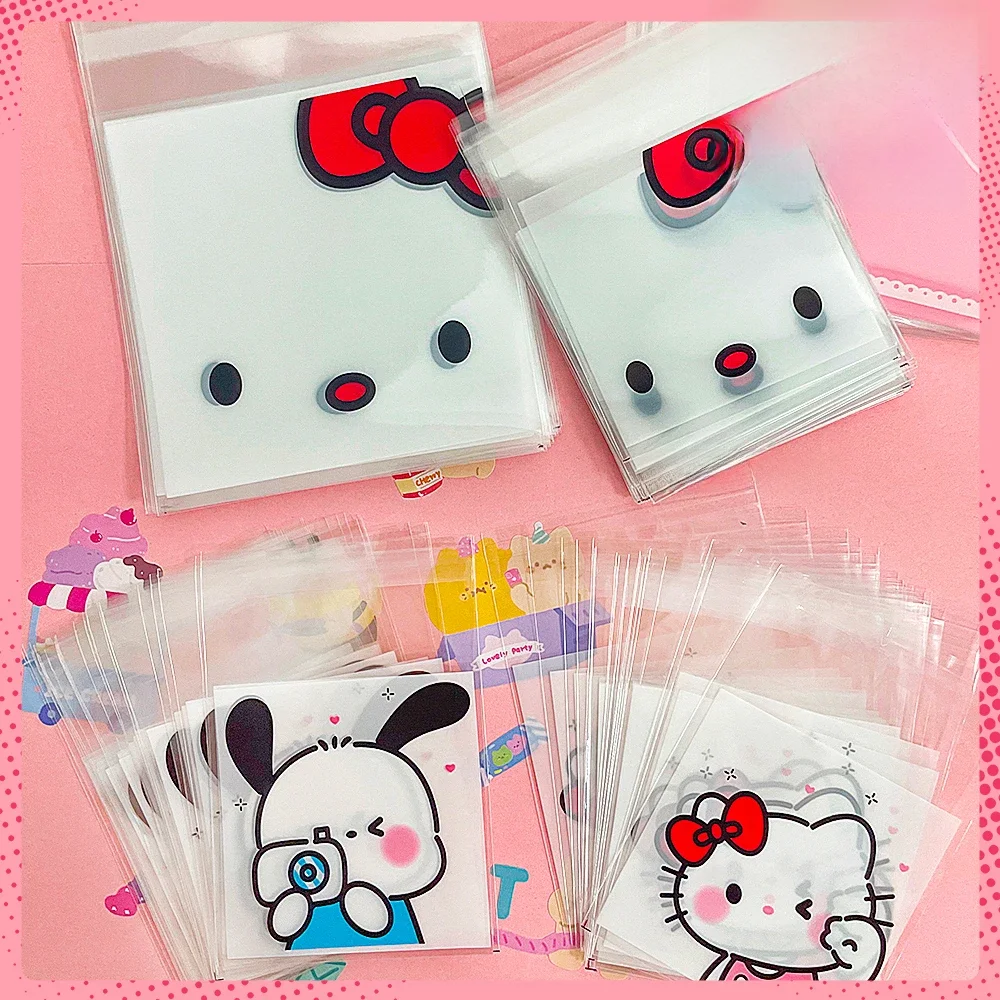 Kawaii 100pcs hallo kitty mymelody niedlich opp klar verpackungs beutel süßigkeiten beutel selbst