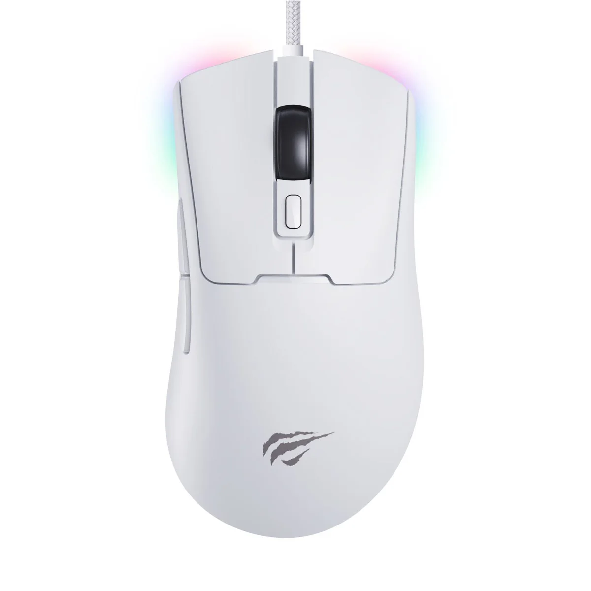 Mouse Gamer Havit MS966 12000 DPI 7 Botões RGB Branco