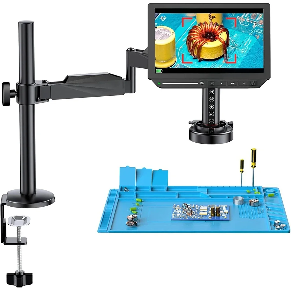 Elikliv EM4K-AF Flex 10.1 ''mikroskop cyfrowy z autofokusem 4K mikroskop lutowniczy do elektroniki 2000X mikroskop HDMI z ramieniem — zdjęcie 2