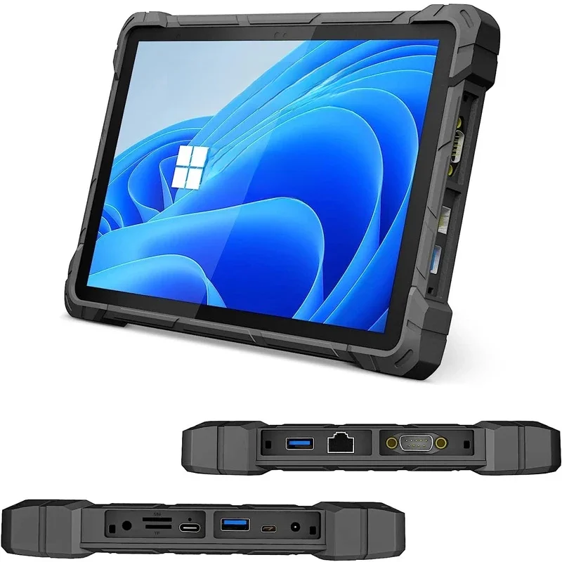 10 Cal IP67 wodoodporny odporny na wstrząsy Tablet z gumowaną obudową z oknami 11 przemysłowy komputer ze szkła hartowanego — zdjęcie produktu 7