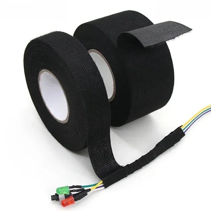 1/3/5 roll Hittebestendig Zelfklevende Doek Stof Tape 9-50mm Voor Automotive Kabel Tape harnas Kabelboom Elektrische Warmte Tapes - afbeelding 2