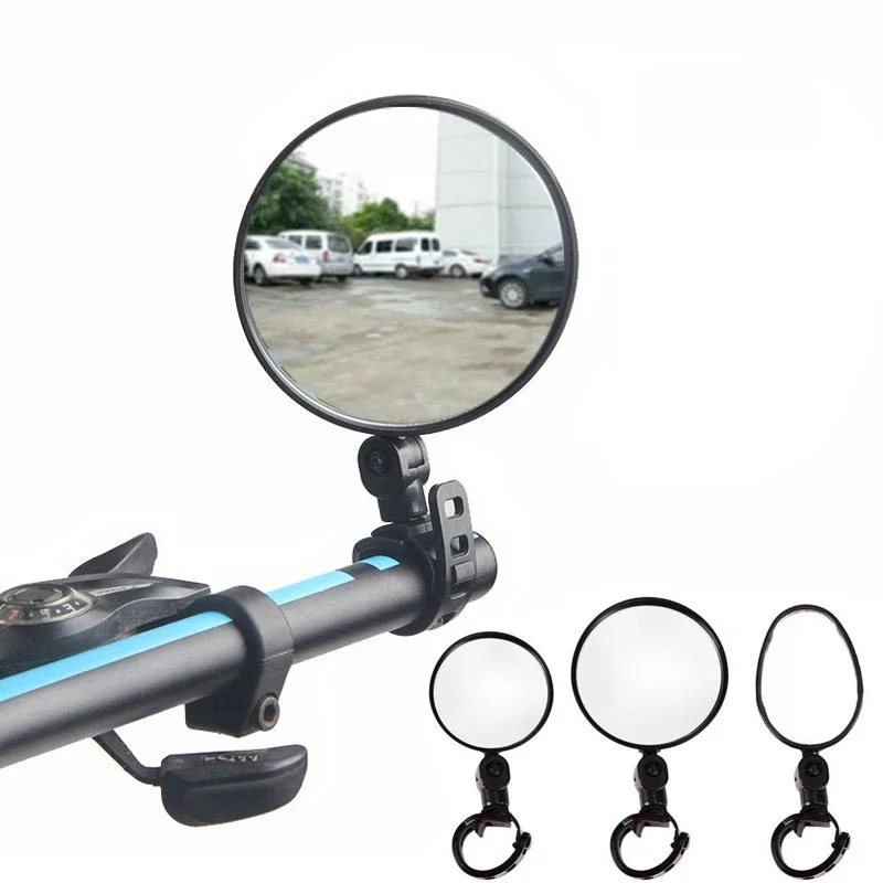AliExpress NONE Bicycle Rearview Mirror Wide Angle Convex Mirror Bicycle Reflector Mountain Bike Rearview Mirror Silicone Handle Rearview Mirror