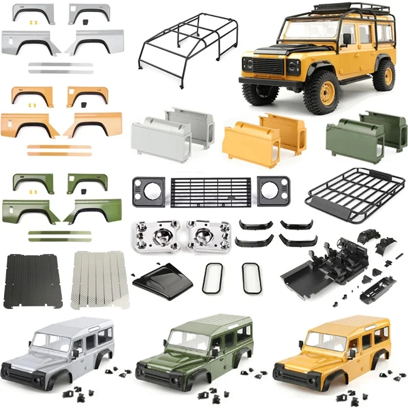 Plastic Simulatie 324/313mm 5 Deuren Monocoque Auto Shell voor 1/10 RC Crawler Auto Traxxas TRX4 Defender RD110 Wagon Diy Onderdelen - afbeelding 2