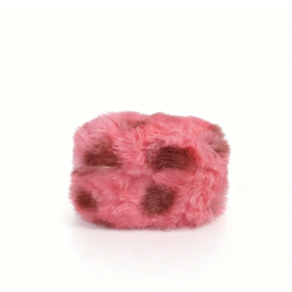 

Cute plush pink leopard print headphone protective case for AirPods4/3/2 Pro/2/4,cute and popular new shockproof protective case