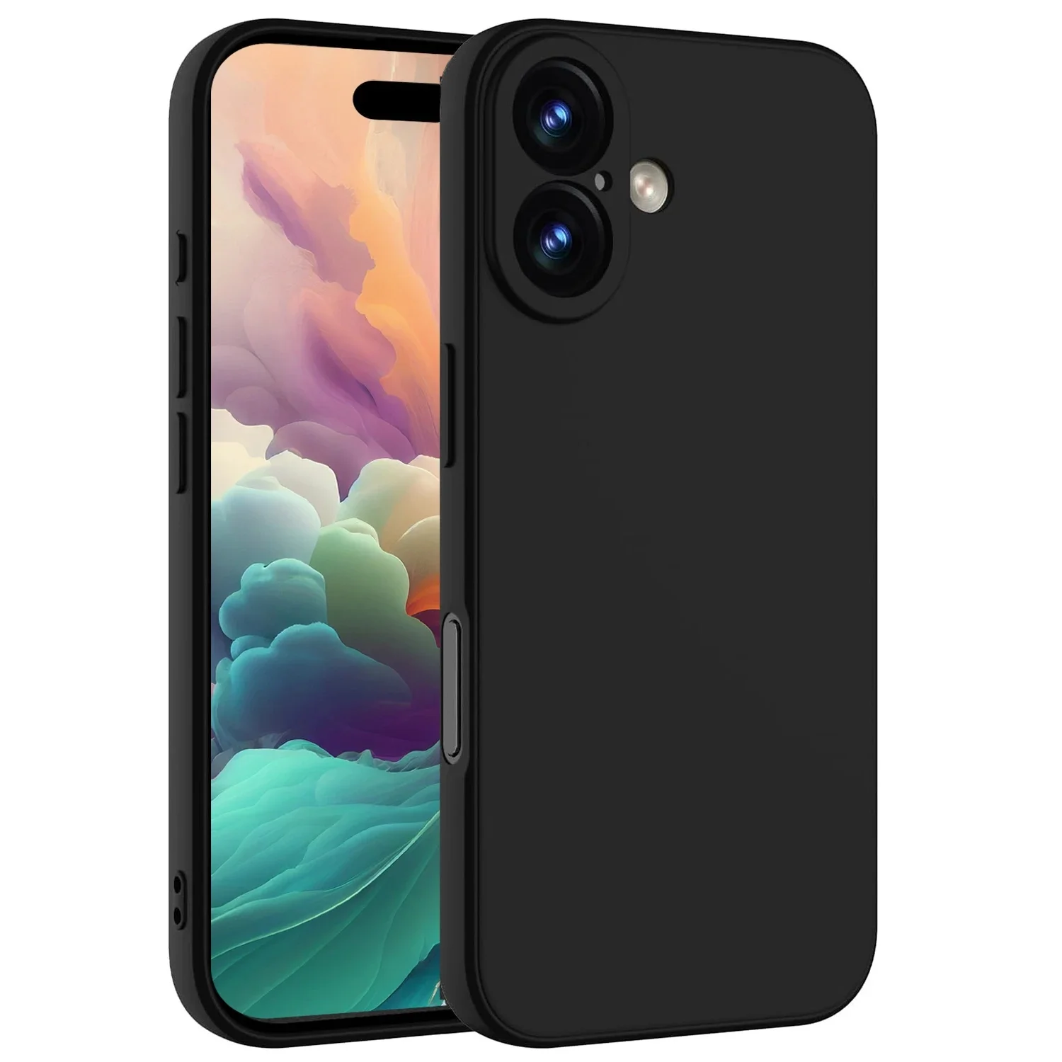 Coque de téléphone noire antichoc en Silicone TPU, étui de protection pour lentille pour Iphone 11 12 13 14 15 16 Pro Max Mini Xs XR 6 7 8 Plus