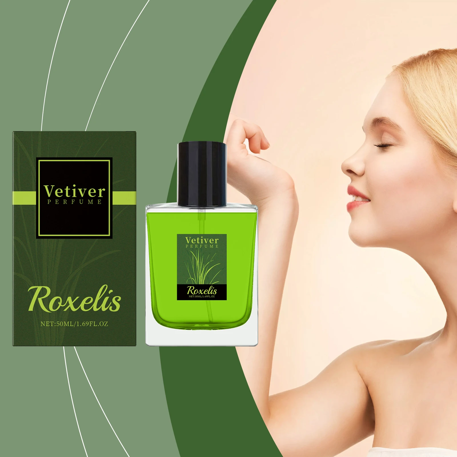 

Roxelis Vetiver Fresh Perfume Exudes Charming Charm Natural Fresh And Elegant Fragrance Daily Portable Fragrance Perfume