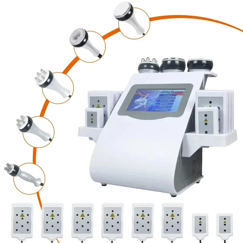 2025 Ultrasonic Cavitation 40k Vacuum System Machine 6 in 1 Slimming Face Lifting Cellulite Reduction Massage Body Shaping Fat