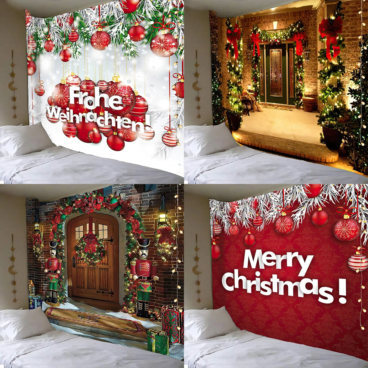 

New hot Christmas tapestry Christmas tree hanging cloth Bedroom decorative background cloth Christmas atmosphere layout