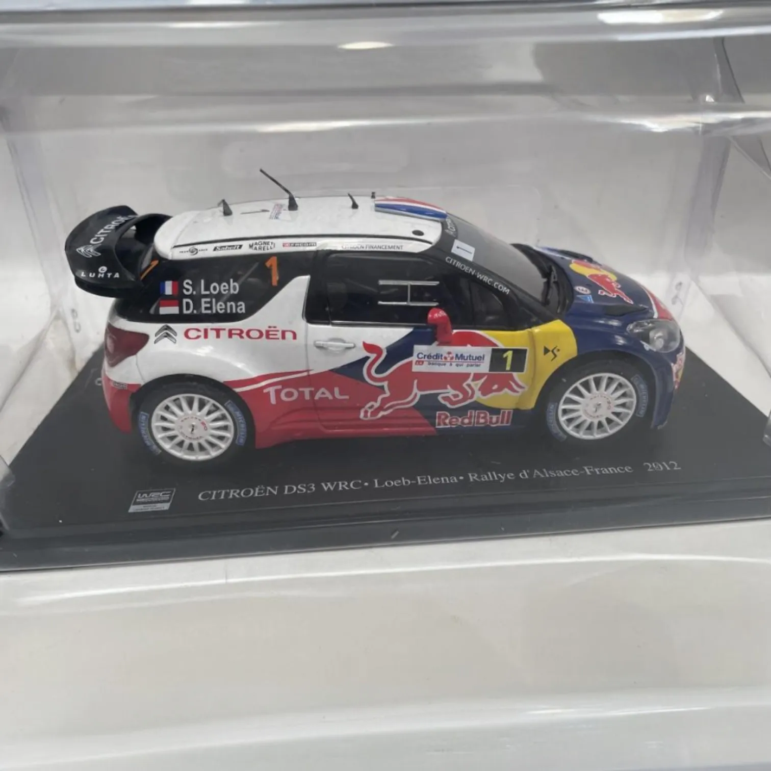 Salvat, Pilote de voiture de rallye français Ds3 Wrc Rally Alsace France 2012, Échelle 1:24, Miniature moulée sous pression, Collection de championnat de rallye mondial Wrc, Présentation en blister avec base d'identification