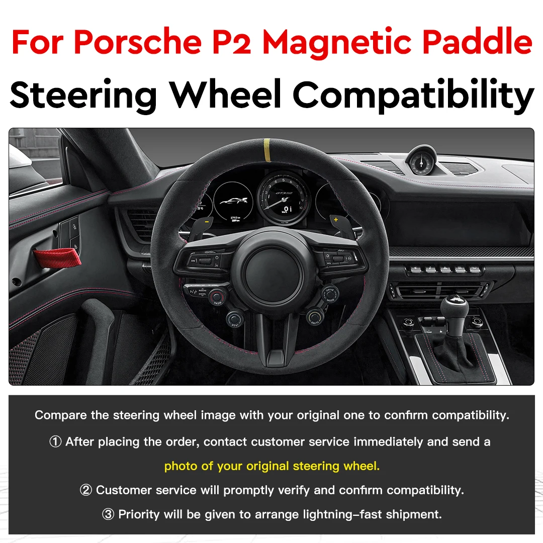 TDD Motors Plug & Play Real Carbon Fiber Aluminum Alloy Magnetic Paddle Shifters For Porsche 992 GT3 911 718 Macan Taycan