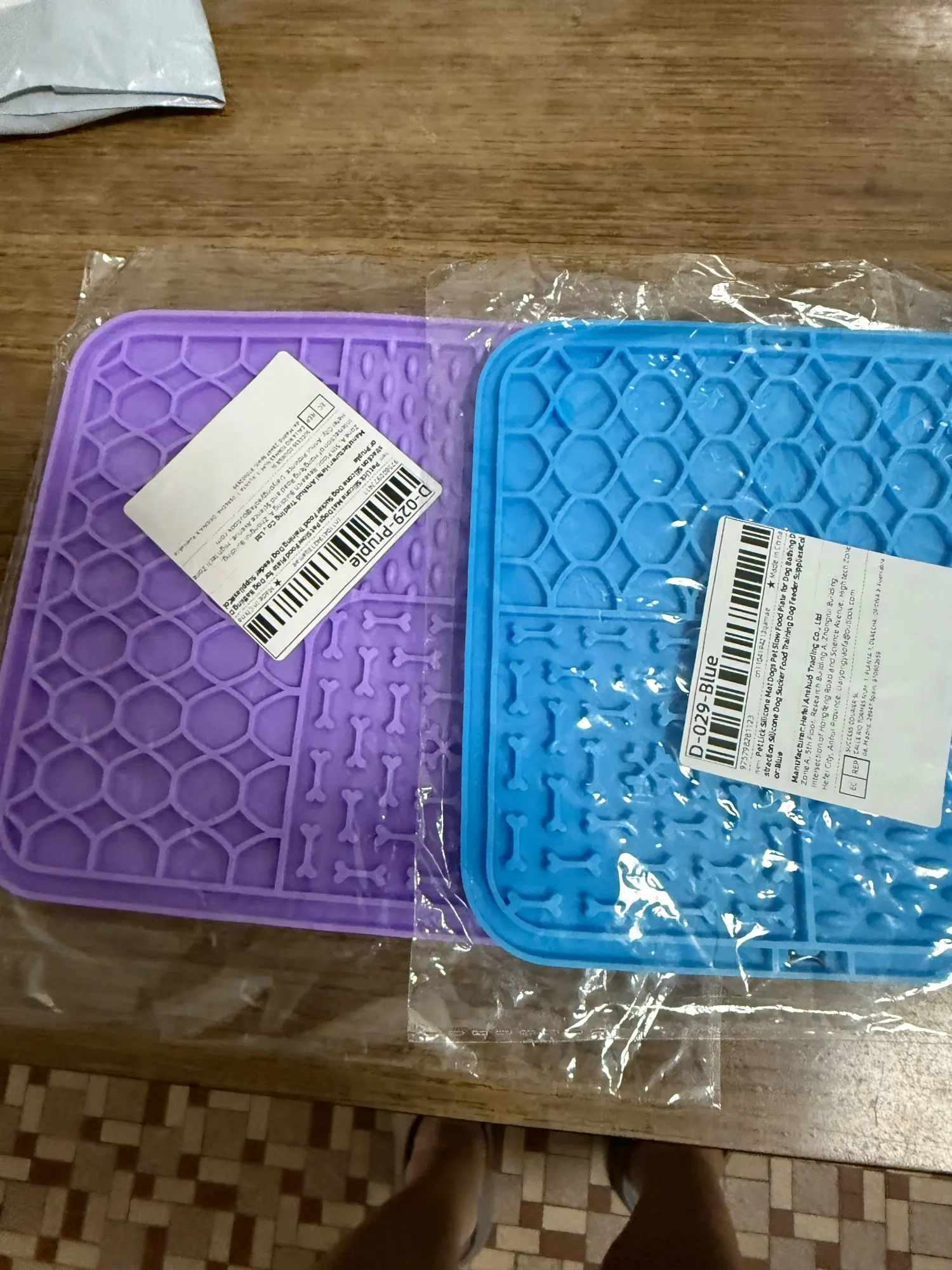 Customer review photo for Dog Lick Mat with Suction Cups