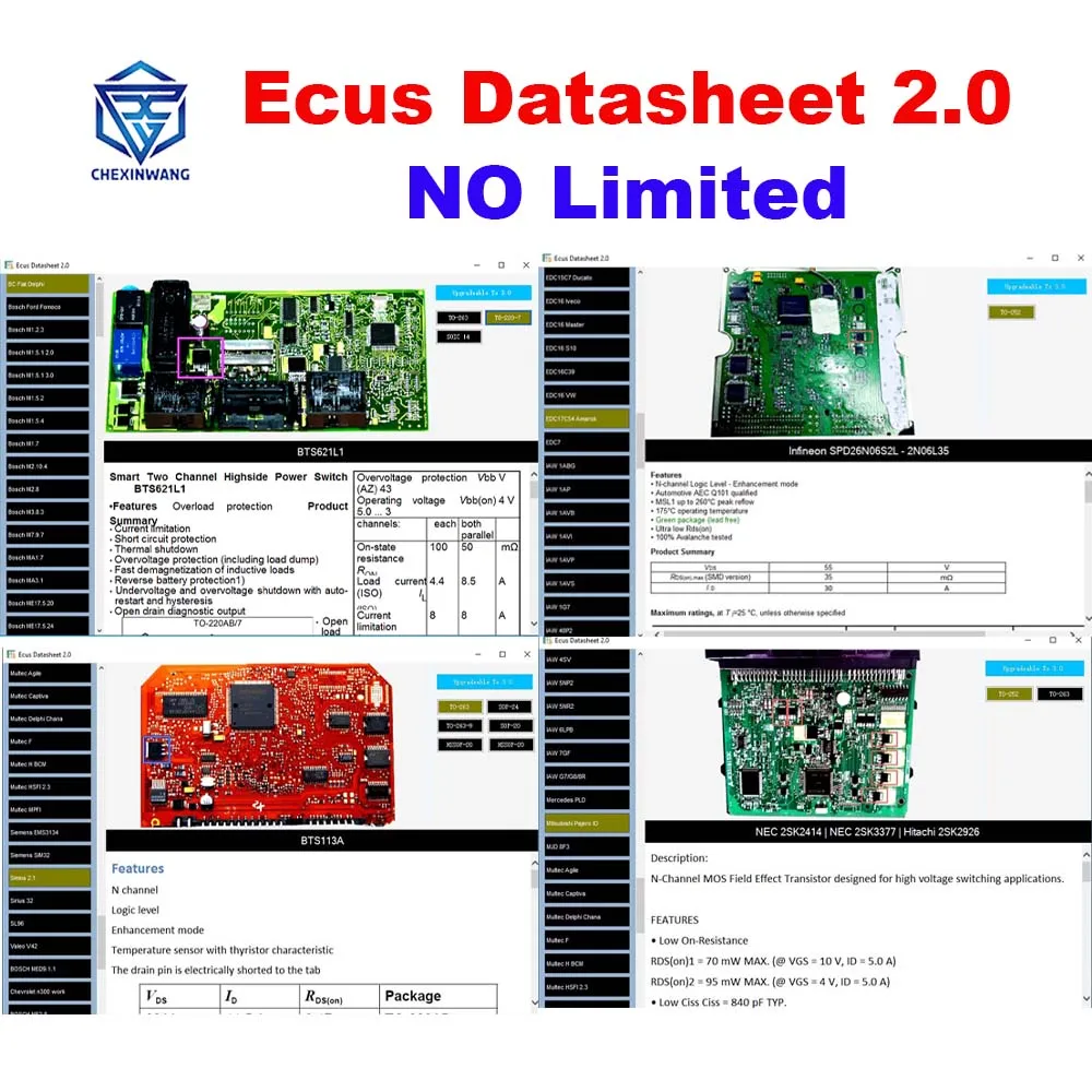 Ecus Datasheet 2.0 ECU Repair Software PCB Schematics with Electronic Components of Car ECU & Additional Information Free Keygen