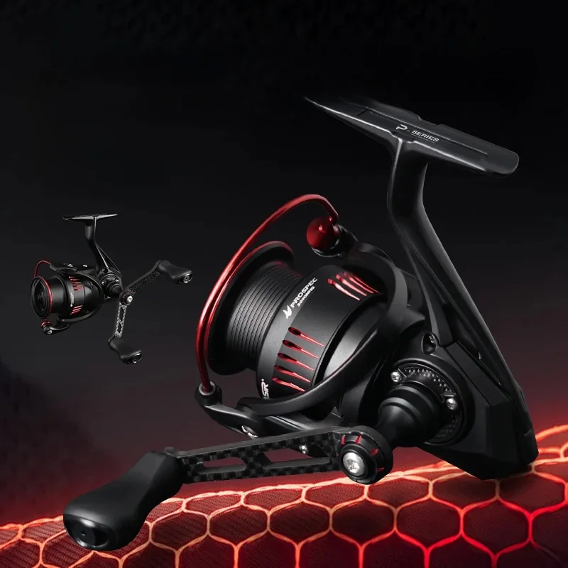 Seasir P-Series Prospec Kohlefaser-Spinnrolle, 9 kg, maximale Zugkraft 8 + 1BB, 5,2:1/6,2:1 Süßwasser-Salzwasser-Angelrolle