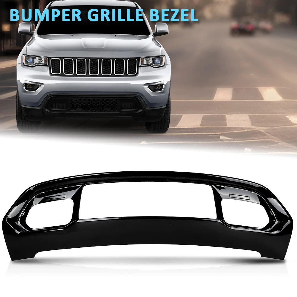 

Решетка переднего бампера автомобиля, лицевая панель 68310779Aa, подходит для Jeep Grand Cherokee 2016-2021, черный пластик, АБС-пластик, ПК, прочный, прочный