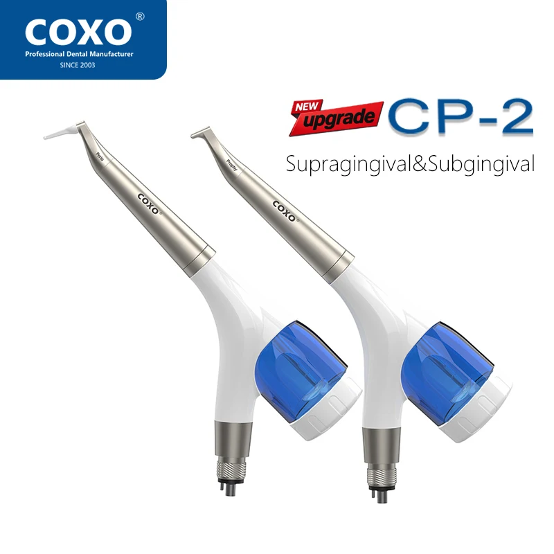 COXO CP-2 Dental Air Polisher Supragingival Subgingival 2in1 COXO Dental Teeth Sandblaster for Whitening and Cleaning