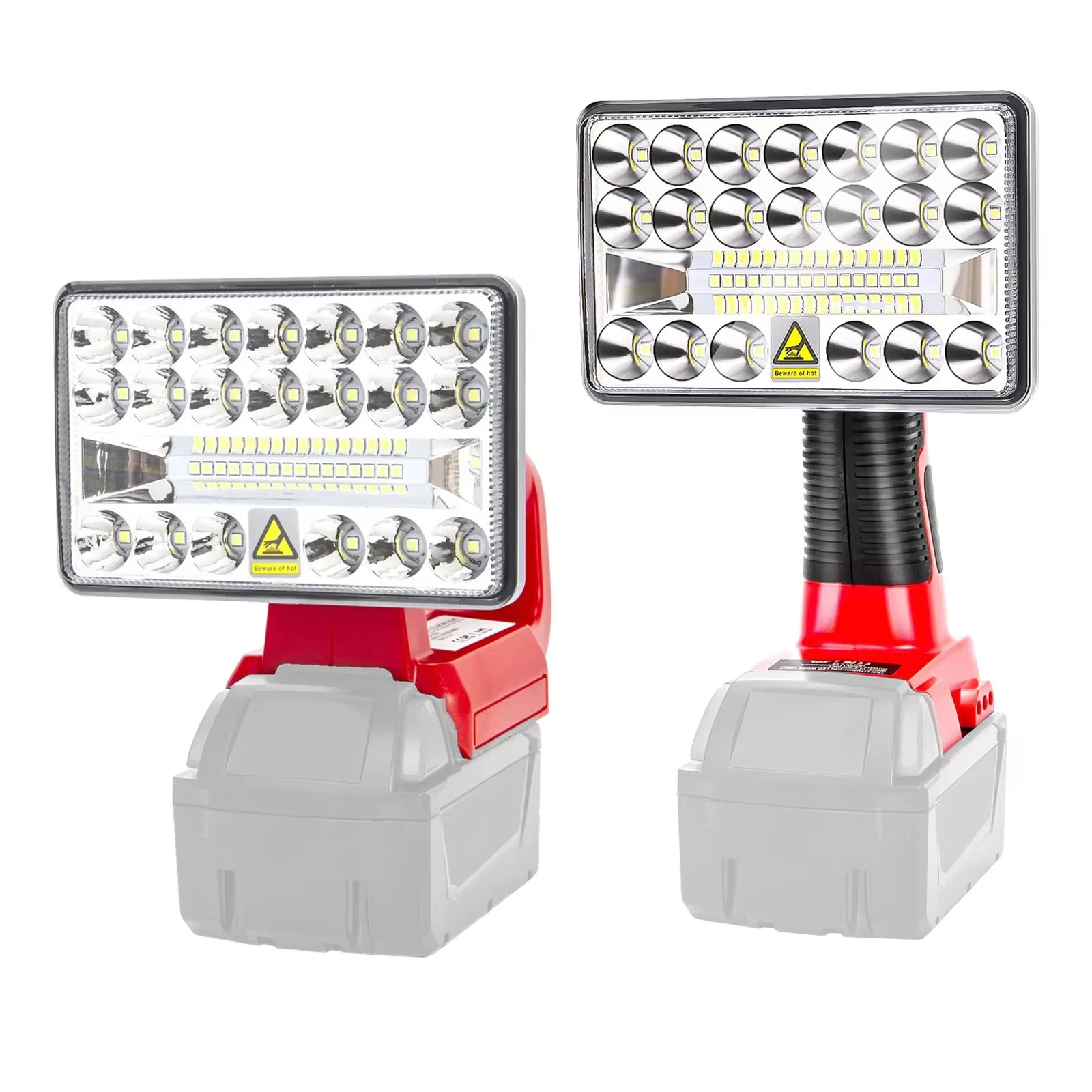 5 Inches 18W Portable LED Work Light for Milwaukee 18V Battery Cordless Flood Lights with USB Charging Port (No Battery)