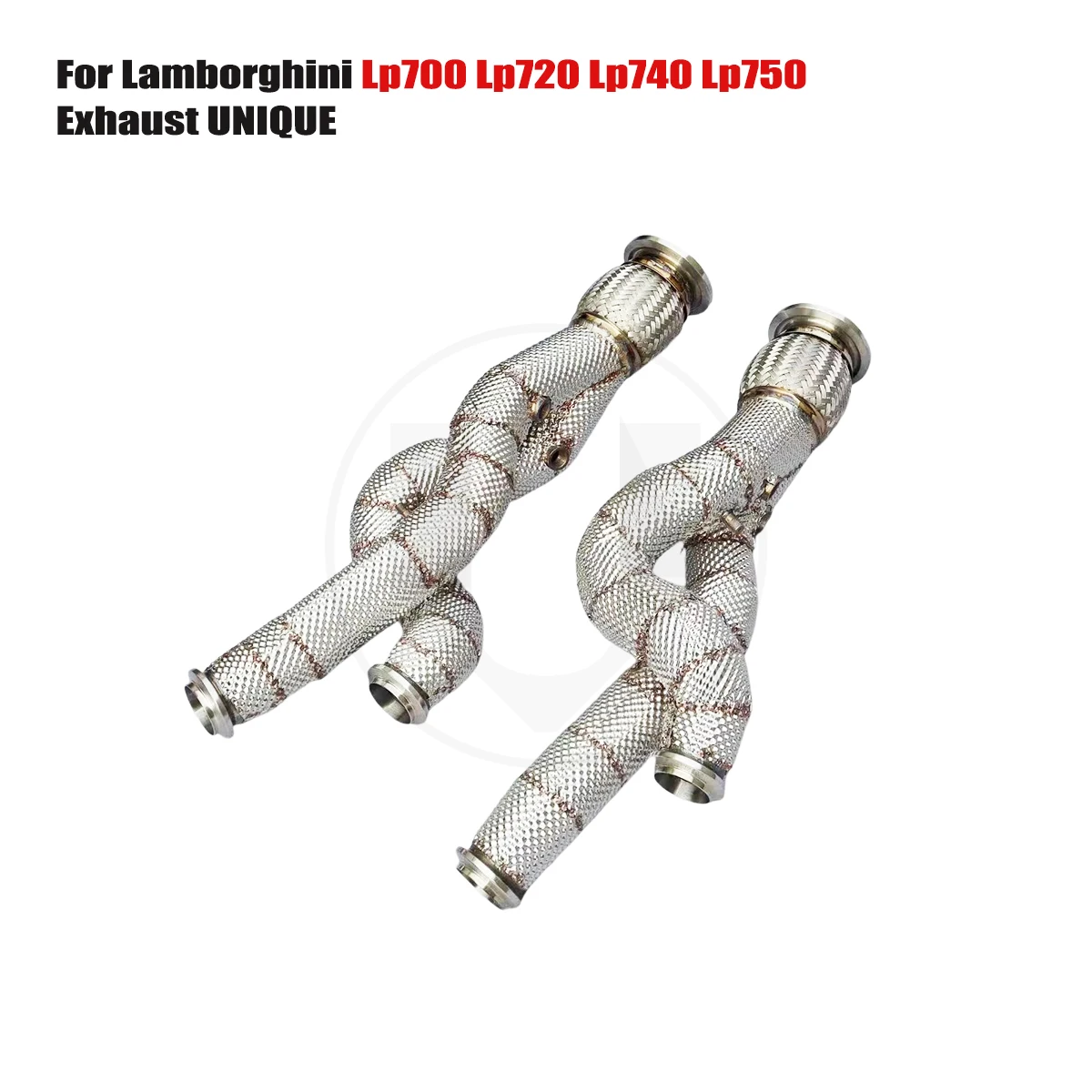 

UNIQUE For 2013+ Lamborghini Lp720 V12 6.5L Equal length without cat downpipe With insulator downpipe without cat exhaust pipe