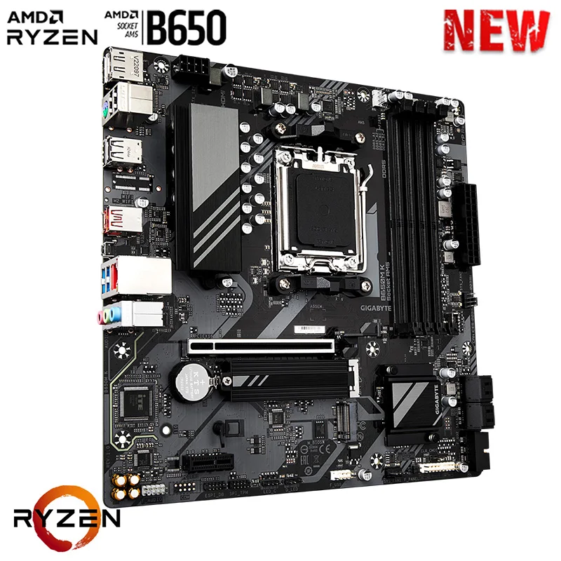 Imagem -04 - Motherboard Suporta Processadores Amd Radeon Série 7000 Soquete B650m k Am5 Ddr5 2.5gbps Lan Micro Atx Mainboard Gigabyte-b650