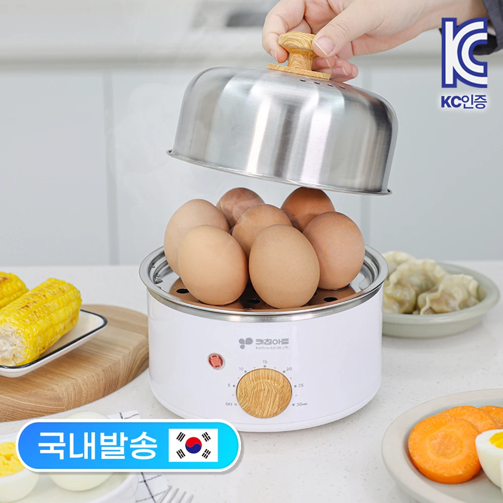 Kitchen art egg steamer KA-1577S1 all-Sten SUS304 timer anti-overheating system