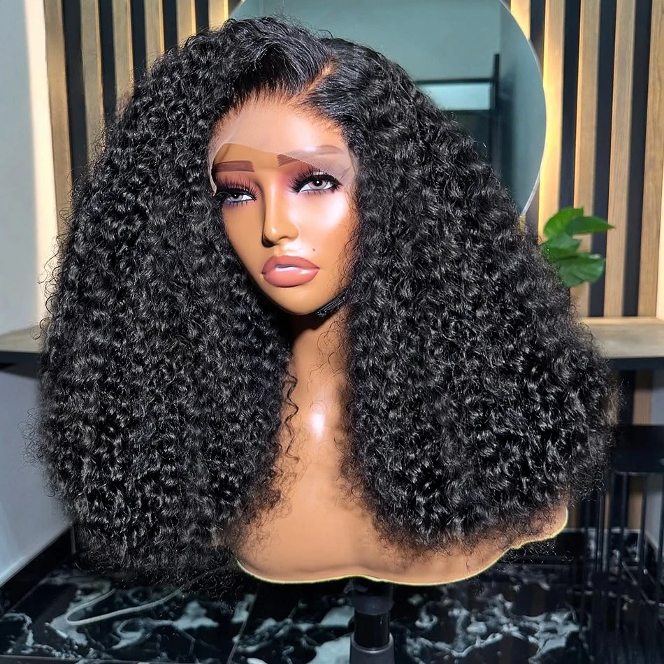 

Curly Short Bob Human Hair Wigs 13x4 HD Lace Frontal Wig Brazilian Deep Wave 4x4 Closure Wigs For Women Pre Plucked For Women