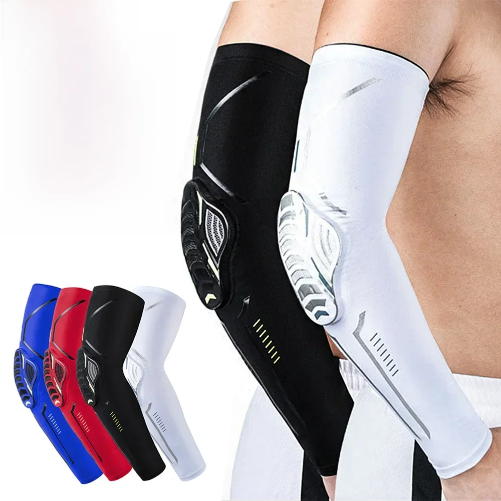 Coudières de compression anti-choc pour sports de plein air, manchons de bras, basket-ball, football, vélo, protection de soutien du coude, 1 paire