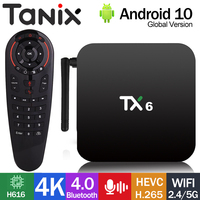 Original Tanix TX6 Smart TV Box Allwinner H616 Android10 2.4G/5G WIFI BT Ultra HD Dual Antenna TV Prefix H.265 VS X96 Plus X98