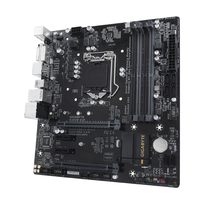 Imagem -04 - Placa-mãe Gigabyte-b360m D3p M-atx Intel B360 Lga1151 Ddr4 Sata3 M.2 Dvi-i dp