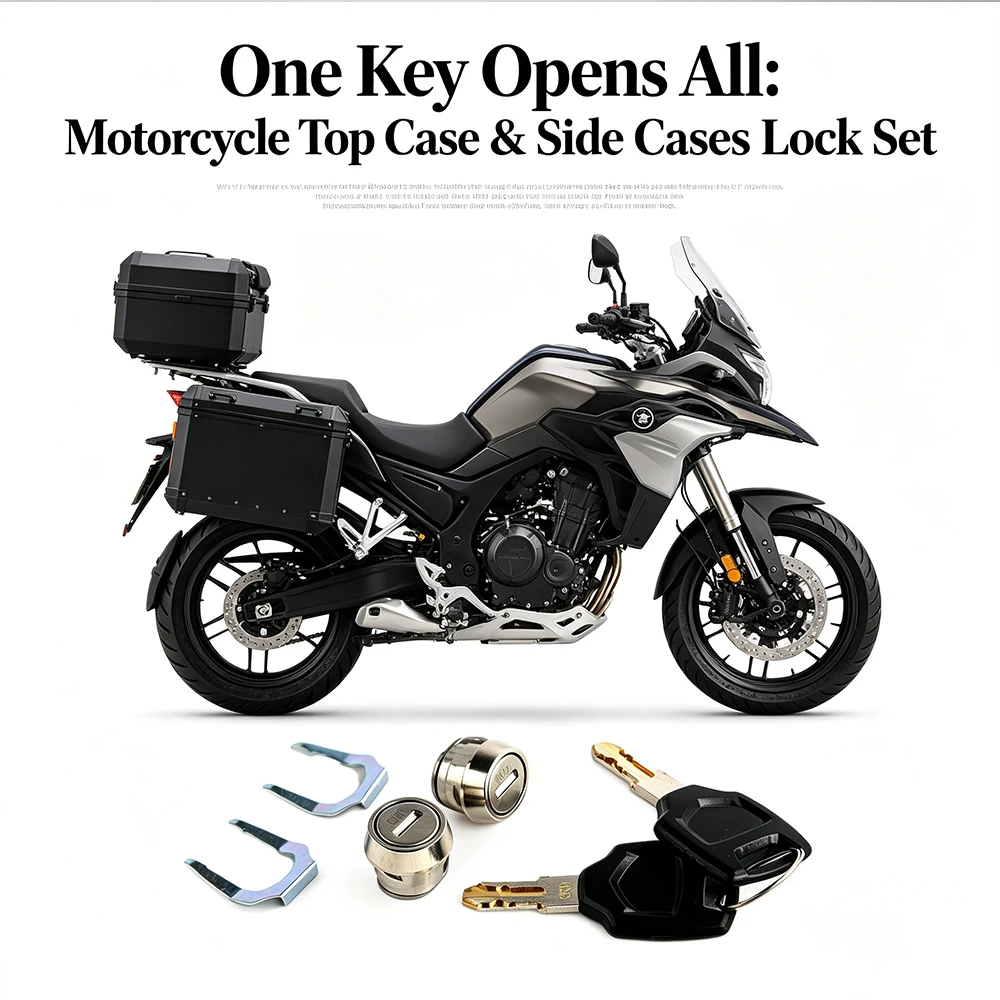 

NewTac Universal 36L-100L Motorcycle Luggage Trunk Top 38L Box Side Case Storage Toolbox Key Lock Replacement Moto Accessories