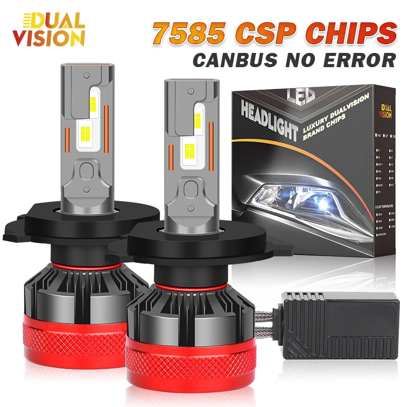 

K5C H7 H11 Led Canbus Car Headlight Bulbs H1 H4 H8 H9 9005 HB3 9006 HB4 9012 High Low Beam 7585 CSP LED 6000K Auto Fog Light