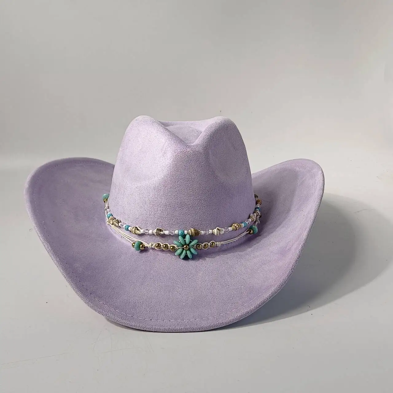 

Light purple suede western cowboy hat, retro gentleman cowboy hat for men and women, new accessories, straw hat, men's hat