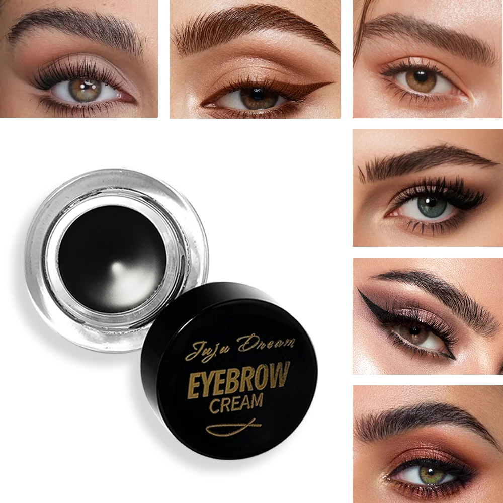 Waterproof Brow Pomade Gel Set with Brush, Long-Lasting Natural Tint & Shaping, Easy Apply, Multi-Look Makeup for Xmas & Winter