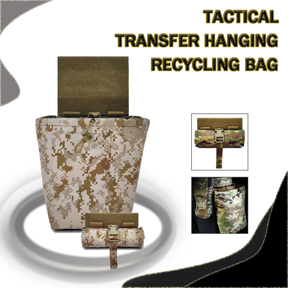 

Тактическая подвесная сумка для переработки Molle, складная подвесная сумка для охотничьего журнала, уличный жилет, стильный двойной карман