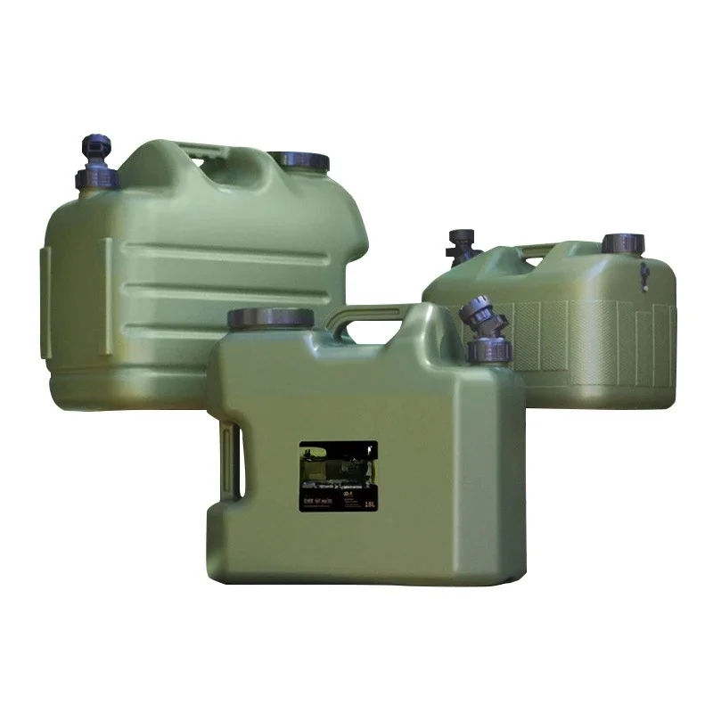 Desert & Vos Water Container Met Spigot 10L/18L/25L Pe Water Opslag Carrier Draagbare Groene Emmer Voor camping Wandelen Picknick - afbeelding 2
