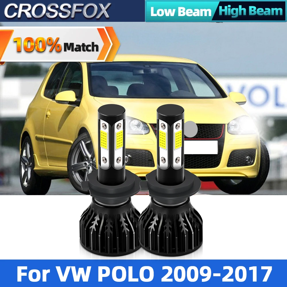 Canbus Led żarówki reflektory samochodowe H7 12000lm 90W światła samochodowe lampa Turbo dla VW POLO 2009 2010 2011 2012 2013 2014 2015 2016 2017